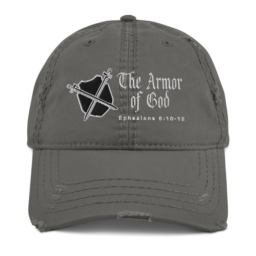 The Armor of GOD Distressed Dad Hat-cap-Digital Rawness