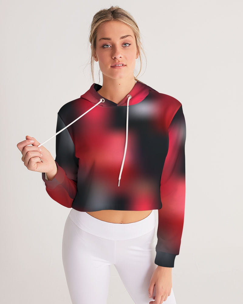 Cherry Bomb Women's Cropped Hoodie-Digital Rawness