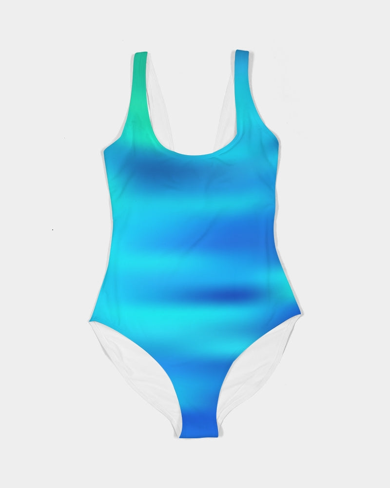 Ocean Shore Blues Women's One-Piece Swimsuit-cloth-Digital Rawness