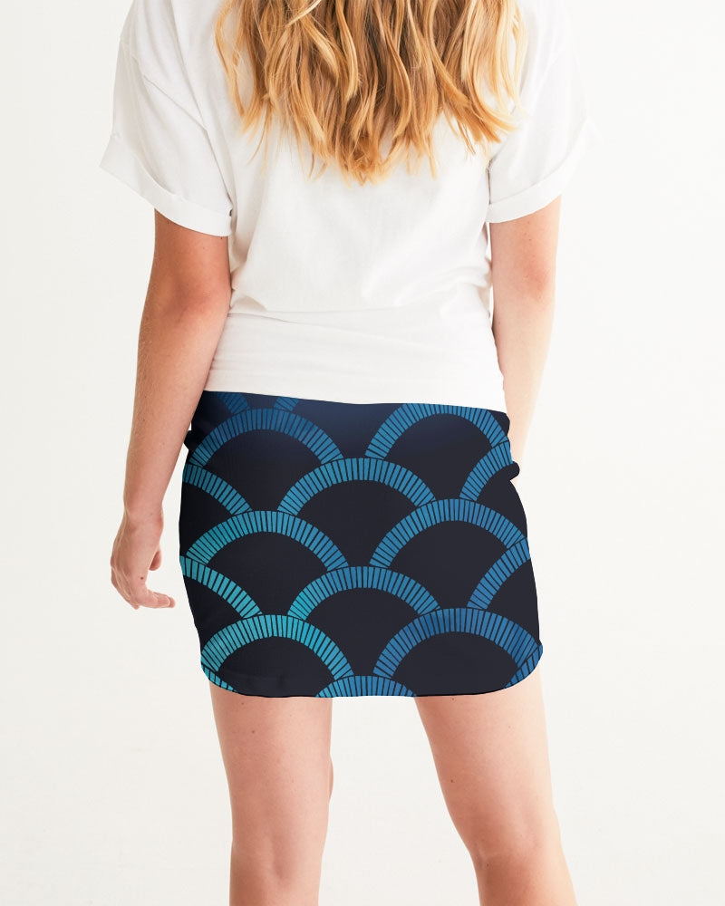 Blue Blues Women's Mini Skirt-cloth-Digital Rawness