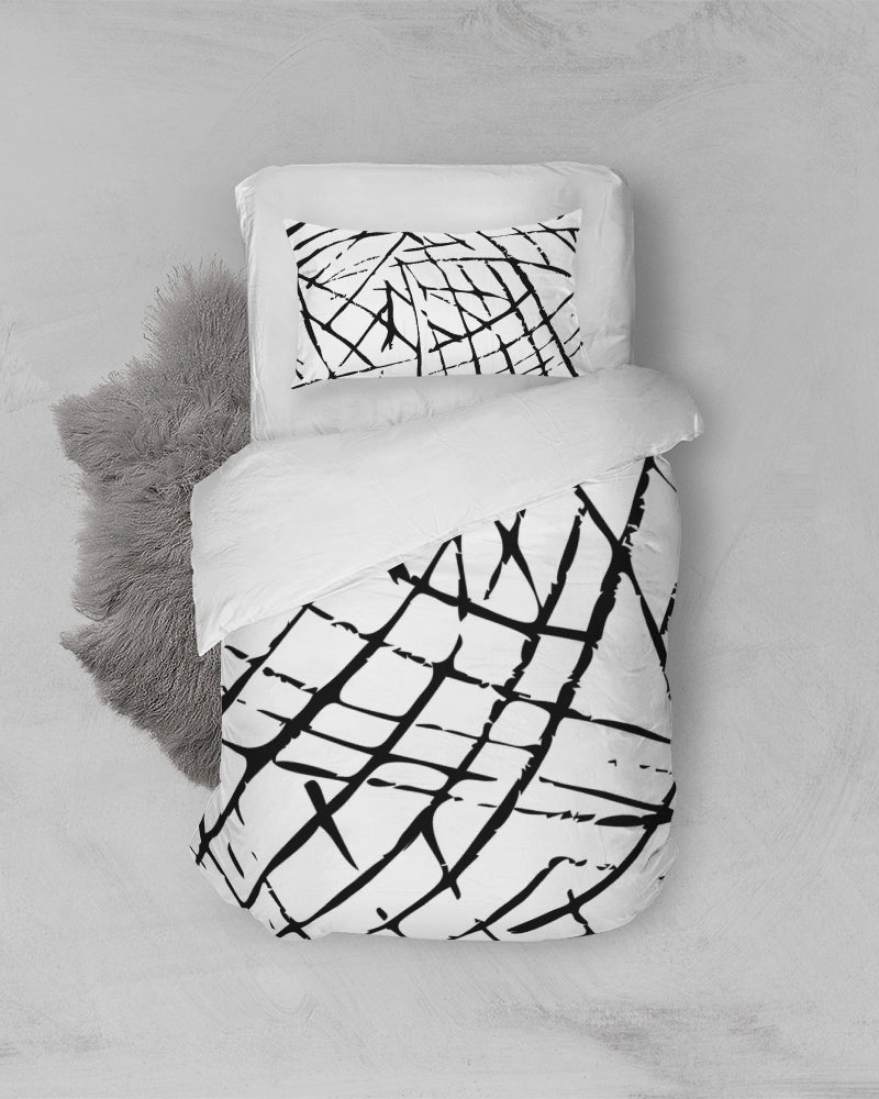 Lines and Pops Twin Duvet Cover Set-home goods-Digital Rawness