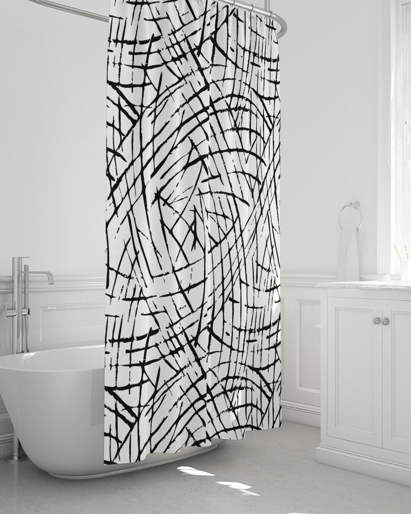 Lines and Pops Shower Curtain 72"x72"-home goods-Digital Rawness