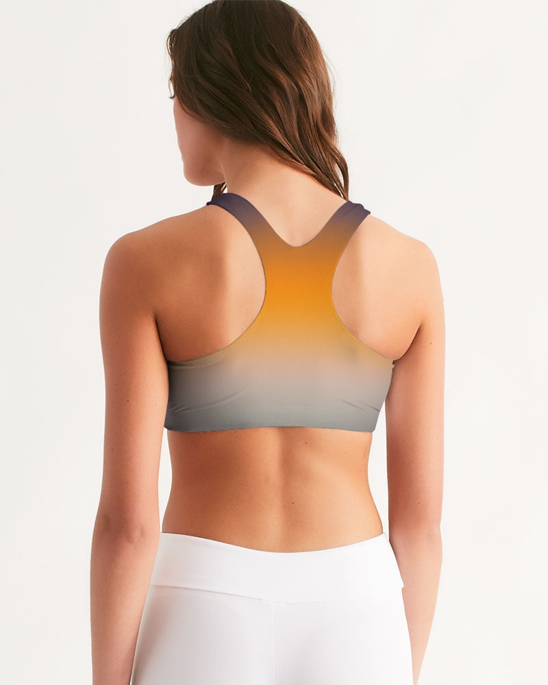 Smokey Orange Women's Seamless Sports Bra-cloth-Digital Rawness