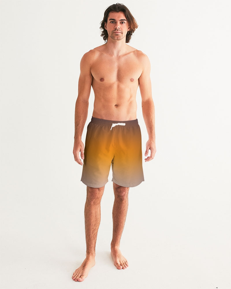 Smokey Orange Men's Swim Trunk-cloth-Digital Rawness