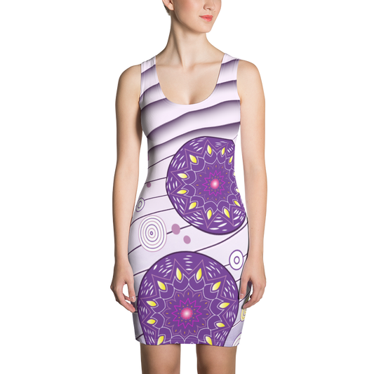 Circle Me Down Women's Bodycon Dress-dresses-Digital Rawness