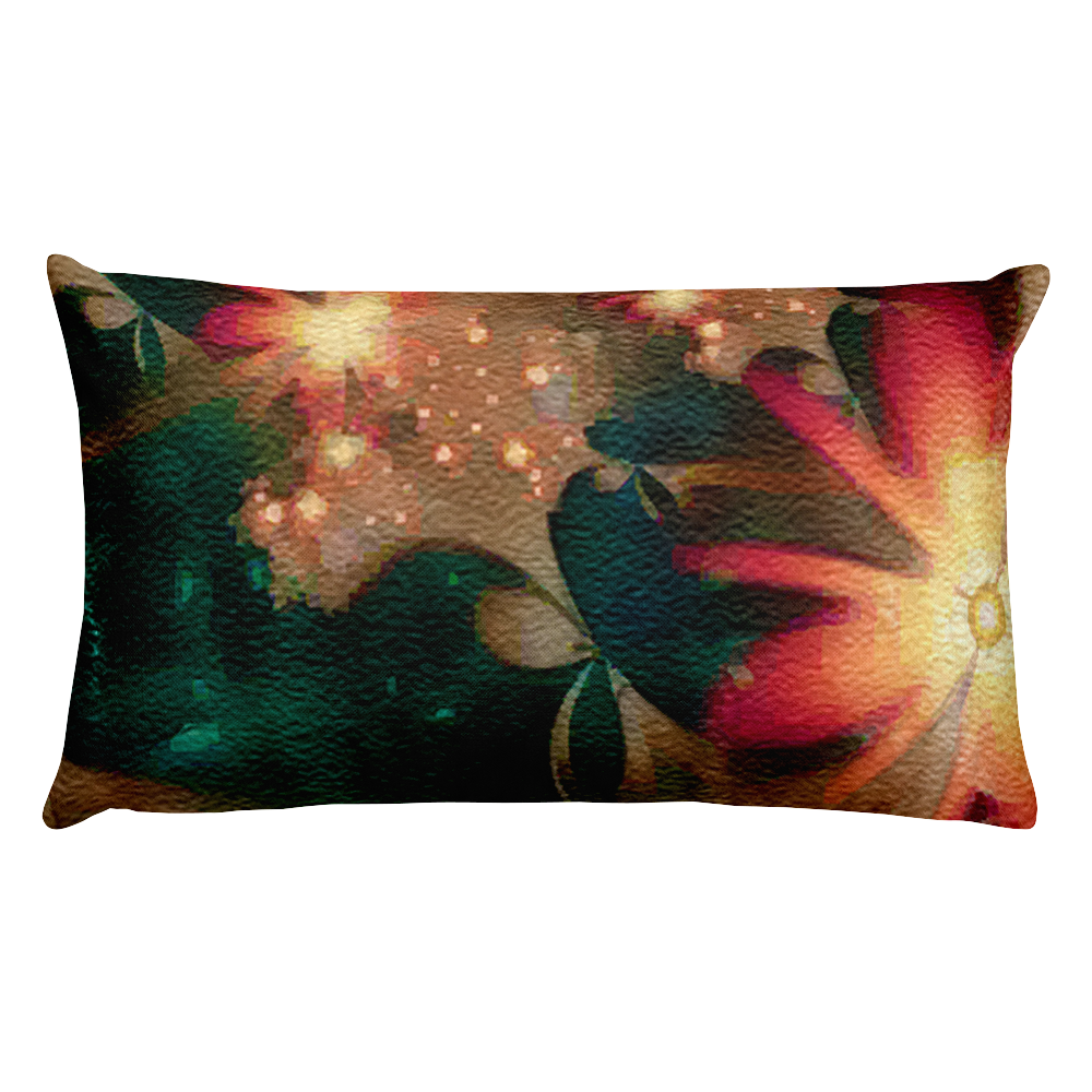 Flower Flow Throw Pillow Set Digital Rawness