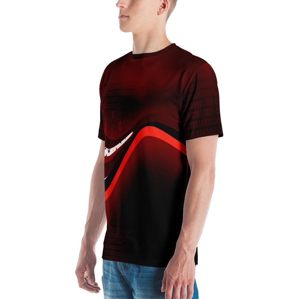 Adventurous Red Men's T-shirt-Men Casual-Digital Rawness