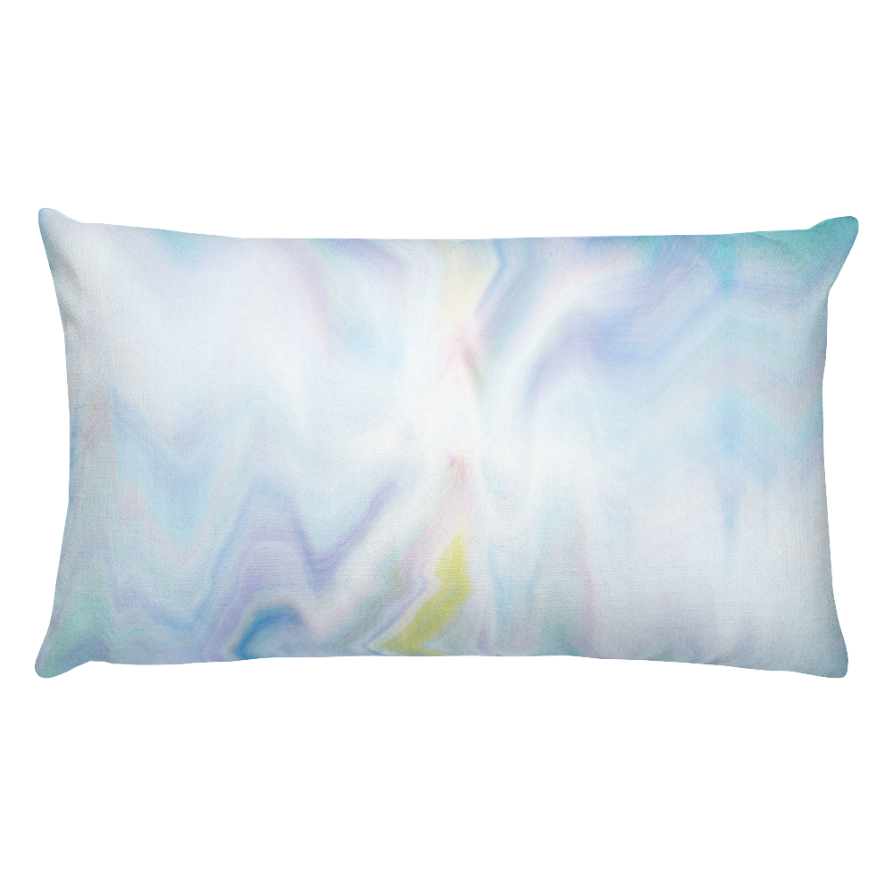 Floral Marble Throw Pillow Digital Rawness