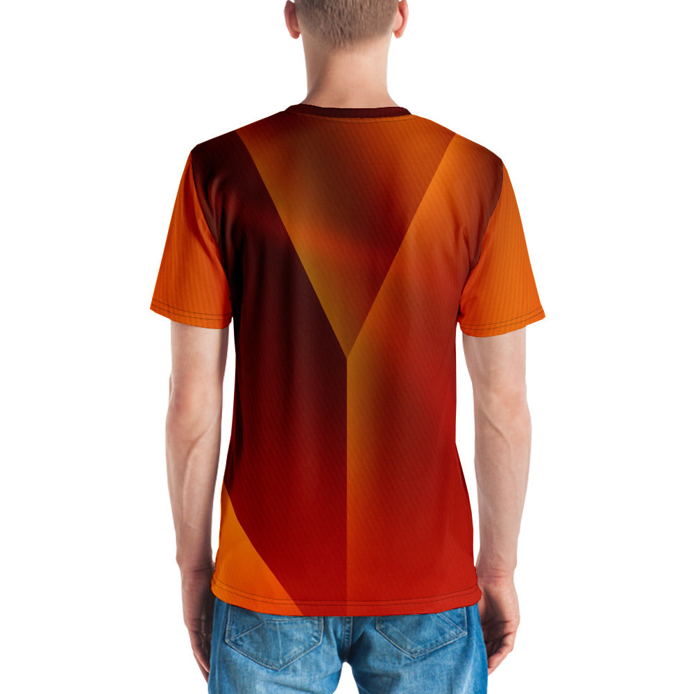 Men's Orange Flamed Up Shirt-Men Casual-Digital Rawness