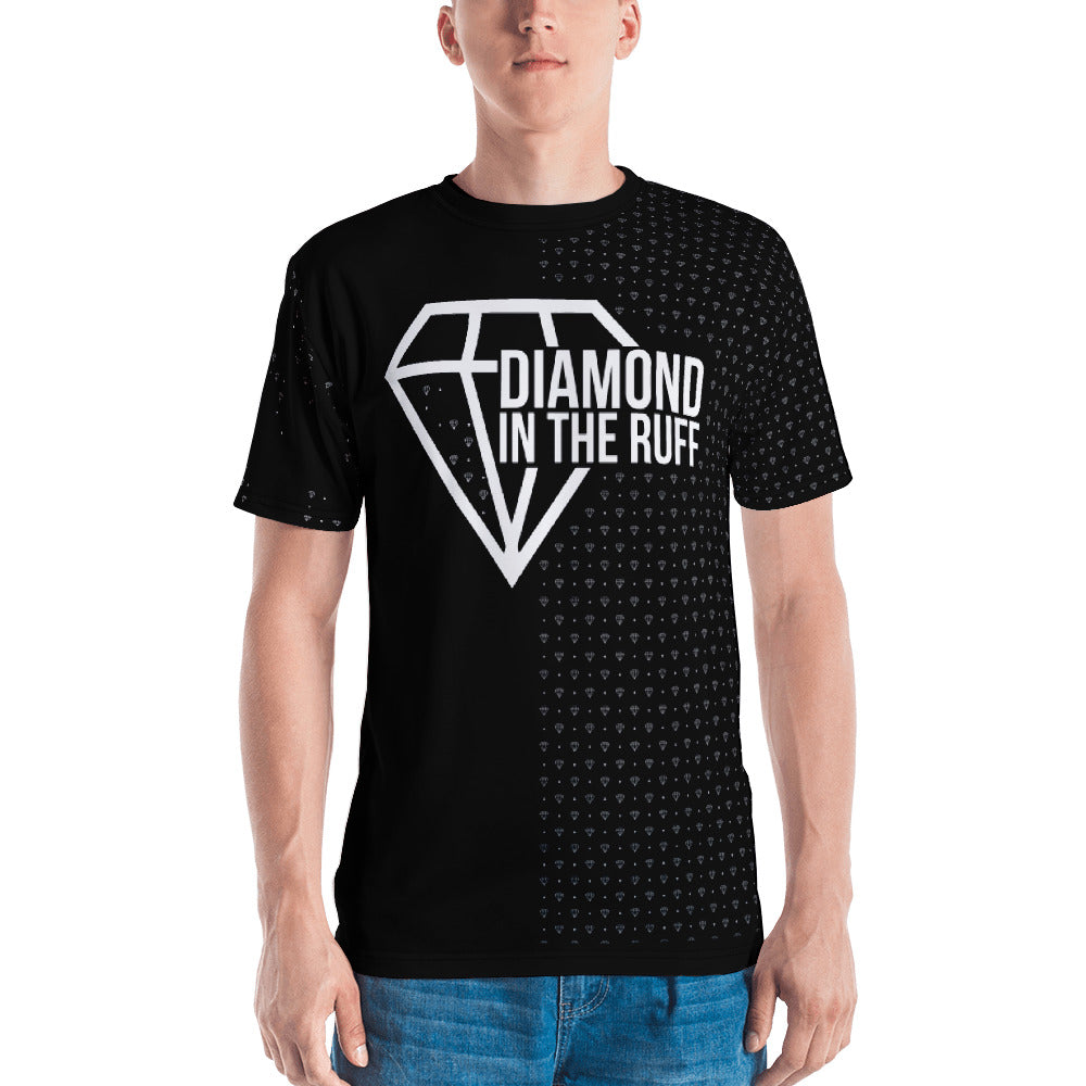 Diamond In The Ruff Men's Black Tee-Graphic Tee-Digital Rawness