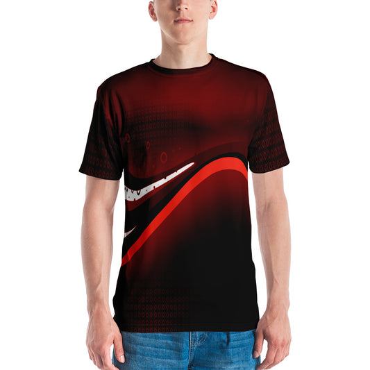 Adventurous Red Men's T-shirt-Men Casual-Digital Rawness