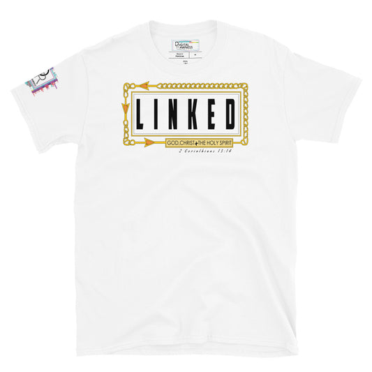 Linked | Holy Trinity T-shirt - 2 Corinthians 13:14 Unisex Graphic T-Shirt-Christian Shirt-Digital Rawness