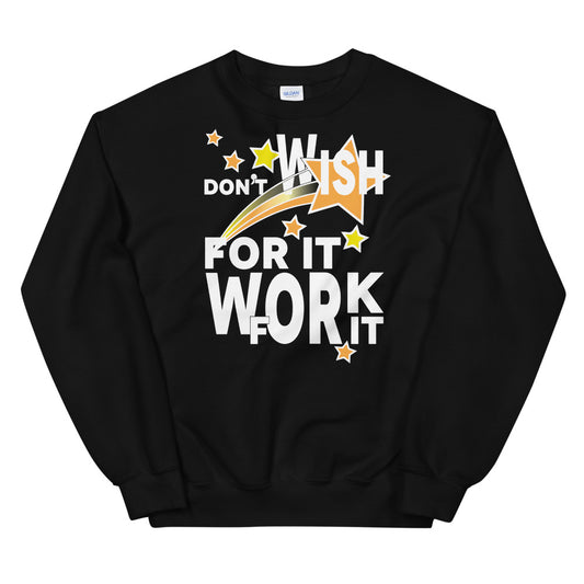 Work For It Unisex Black Sweatshirt-Digital Rawness