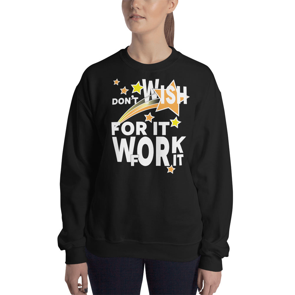 Work For It Unisex Black Sweatshirt-Digital Rawness