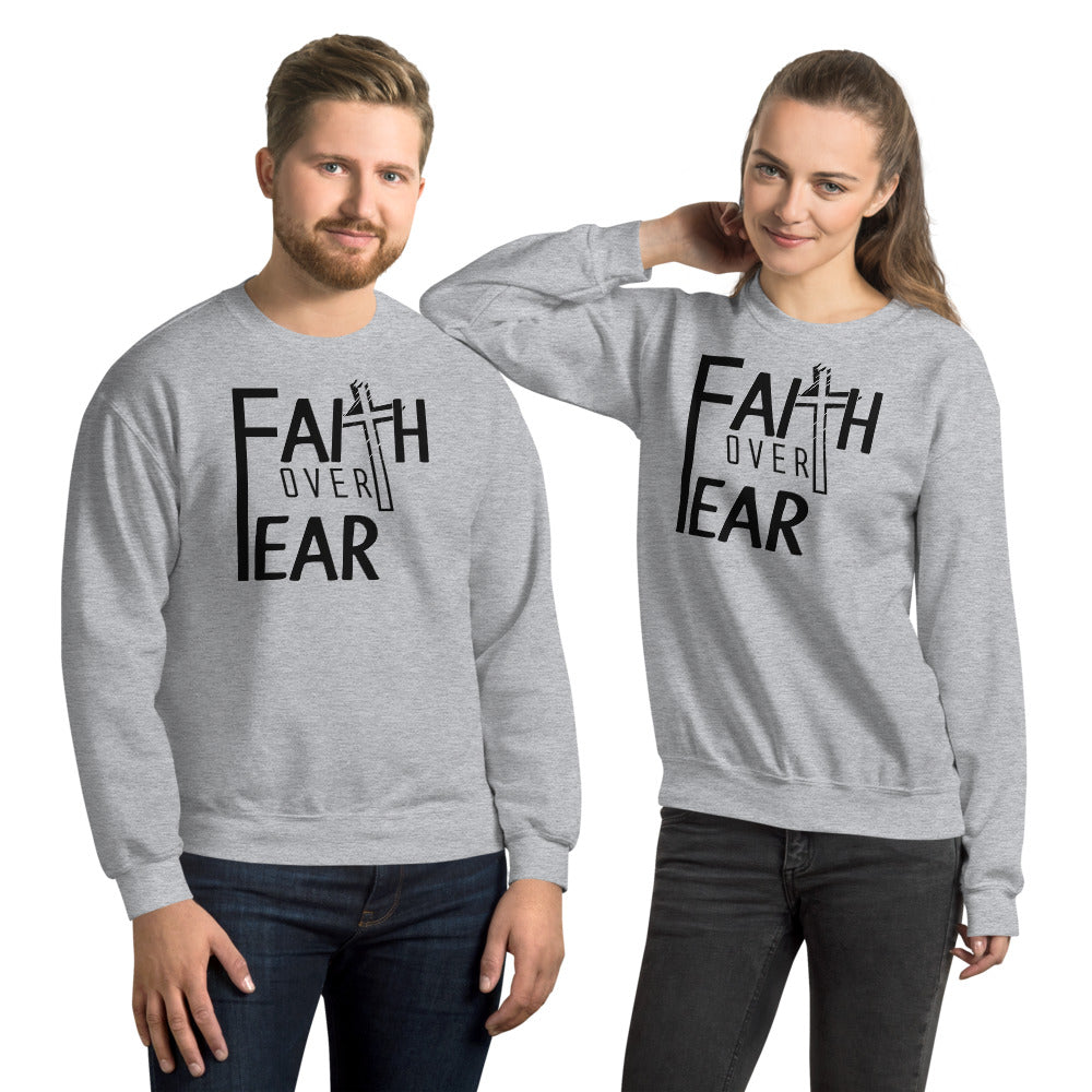 Faith Over Fear Unisex Sweatshirt Options-Digital Rawness