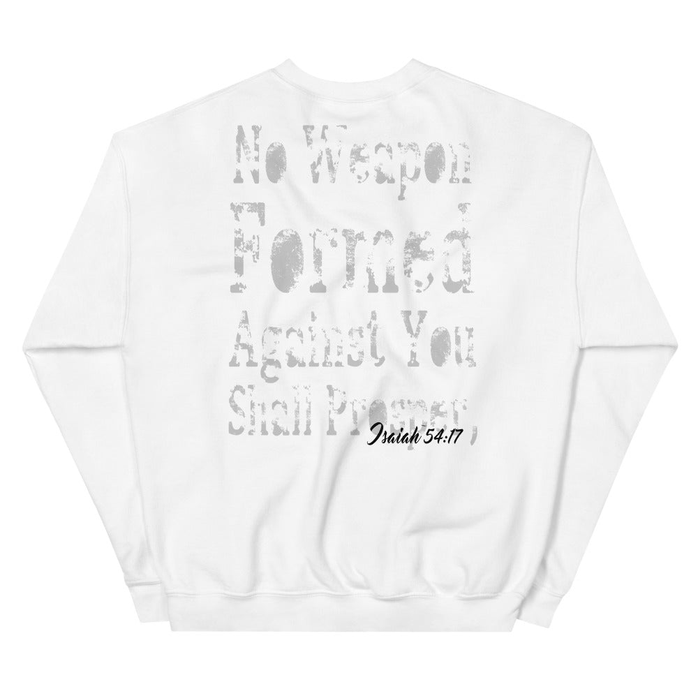 Isaiah 54:17 No Weapon Formed Unisex Graphic Sweatshirt-Sweater-Digital Rawness